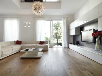 modern living floor with wooden floor