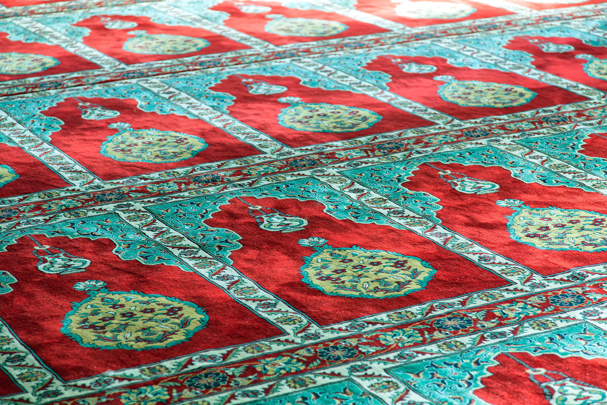Carpet flooring on mosques