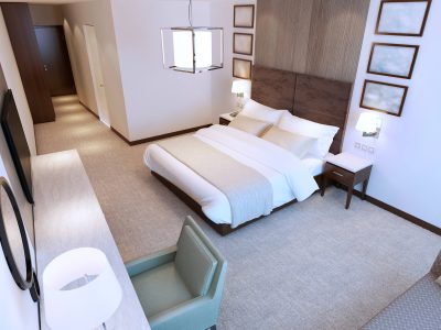 carpeted hotel room