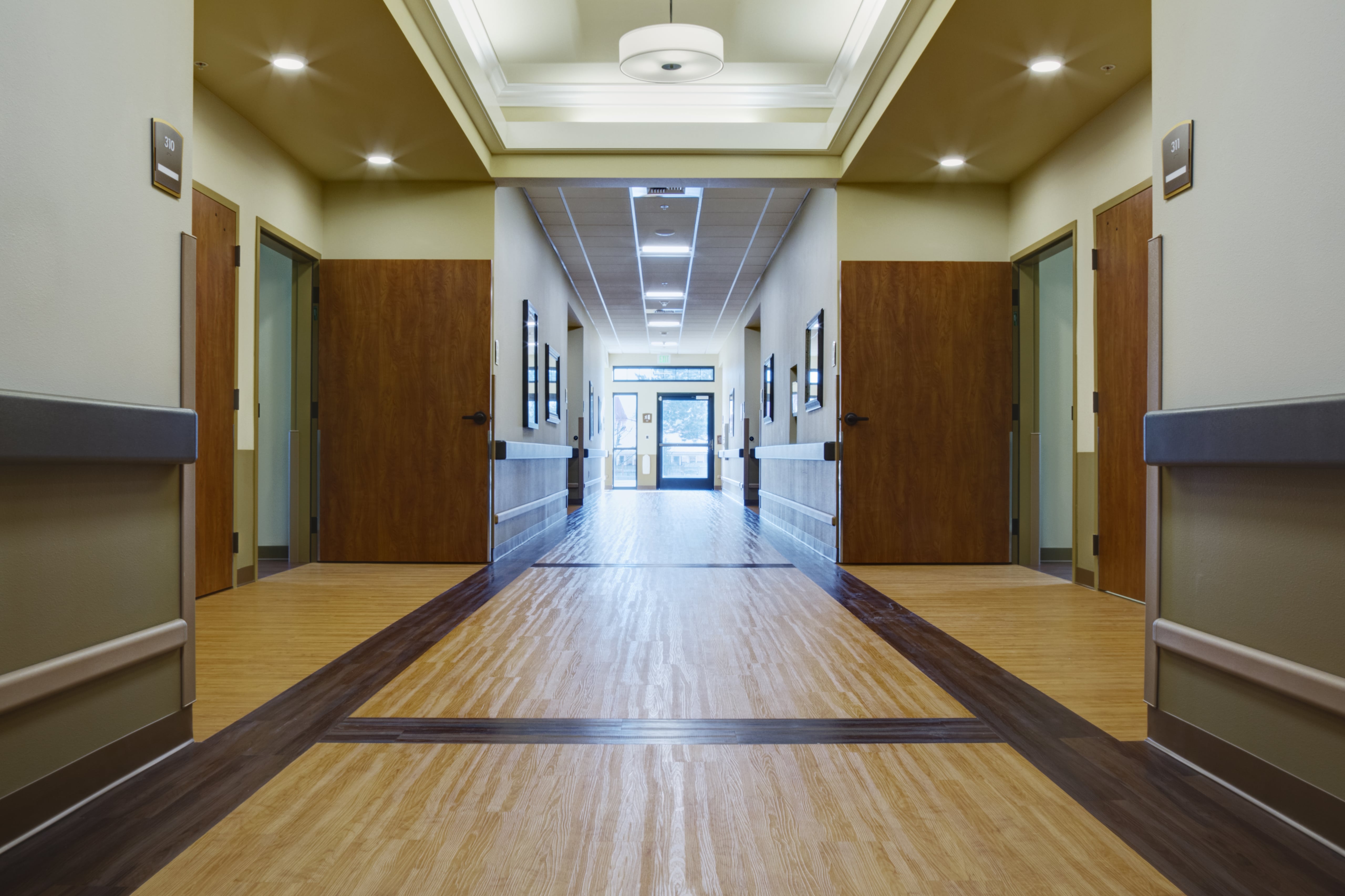 clear hallway with nice floorings