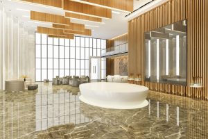 Flooring for hotel ambiance